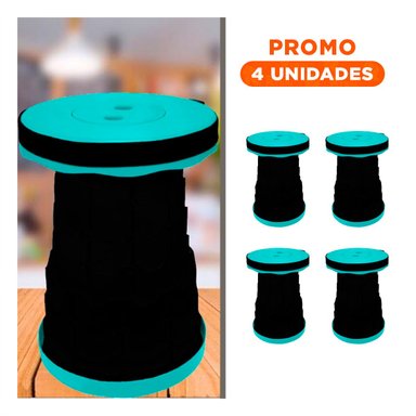 PACK4 PLATAFORMA DE ASIENTO PLEGABLE PARA EVENTOS FAMILIARES TURQUEZA Y+REGALO STICKER