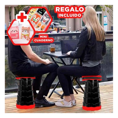 PACK12 SILLA ENROLLABLE EN TONO ROJO Y+REGALO AGENDITA