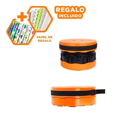PACK5 SILLA DE DOBLE SEGURO EN ANARANJADO Y+PAPEL DE REGALO