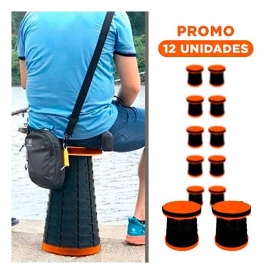 PACK12 SOPORTE CONFIABLE CON SEGURO PORTATIL PARA REUNIONES ANARANJADO Y+REGALO STICKER