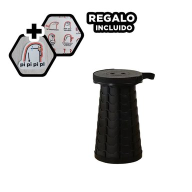 PACK5 SILLA FUNCIONAL Y PRACTICA EN NEGRO Y+REGALO STICKERS - 1