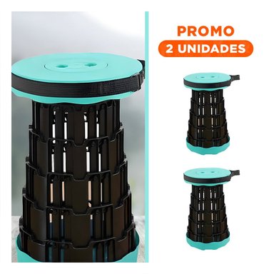 PACK2 SILLA PLEGABLE PORTATIL CON DOBLE SEGURO PARA REUNIONES Y CASA VERDE NEGRO