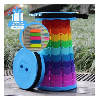 PACK12 SILLA COMPACTA EN MULTICOLOR Y+BANDERITAS ADHESIVAS