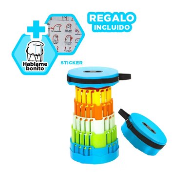PACK5 SILLA COMPACTA Y FUERTE EN CELESTE Y+REGALO STICKERS