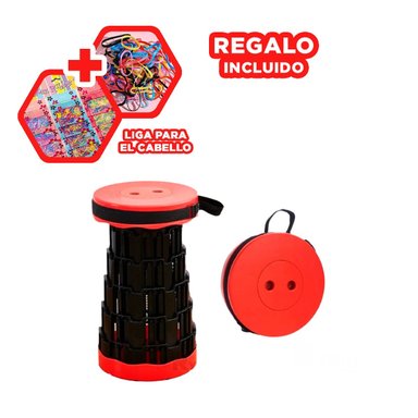 PACK6 BANCO PRACTICO DE LLEVAR ROJO Y+LIGAS DE REGALO