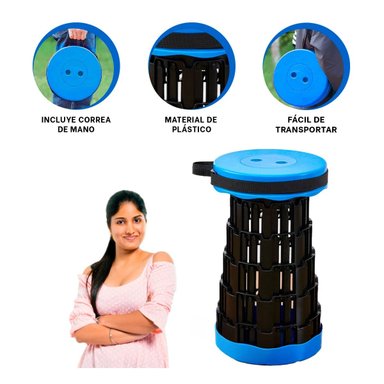 PACK3 BANCO PORTATIL CON TAPA AZUL Y+BANDERITAS ADHESIVAS - 4