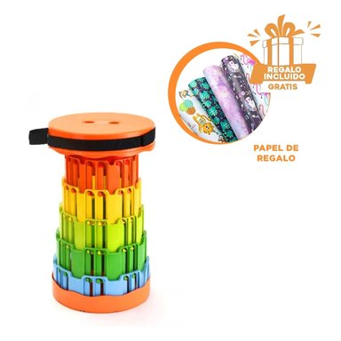 PACK3 ASIENTO ESTILIZADO DE TAPA NARANJA Y+PAPEL DE REGALO