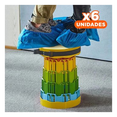 PACK6 BUTACA COMPACTA PLEGABLE CON DOBLE SEGURO PORTATIL PARA CASA Y+REGALO STICKER