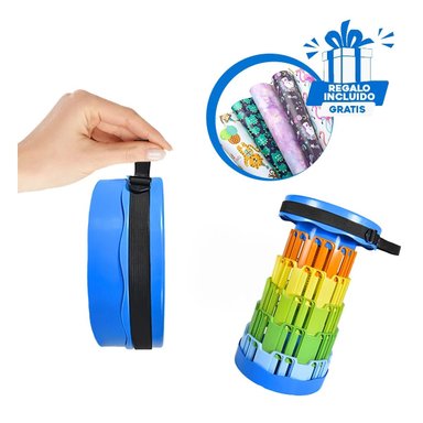 PACK3 BANCA FACIL DE TRANSPORTAR EN AZUL Y+PAPEL DE REGALO