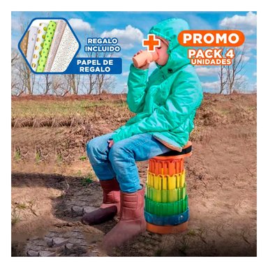 PACK4 UTIL PLEGABLE PORTATIL CON DOBLE SEGURO HOGAR Y+PAPEL REGALO