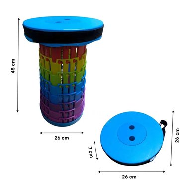 REPOSERA PLEGABLE CON TRES SEGUROS FORMATO PORTATIL AZUL MULTICOLOR Y+LIGAS REGALO - 4