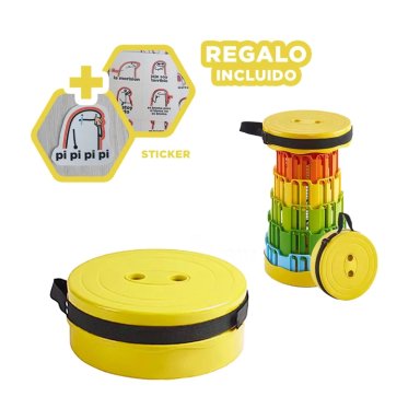 PACK5 BANCA VERSATIL EN COLOR AMARILLO Y+REGALO STICKERS