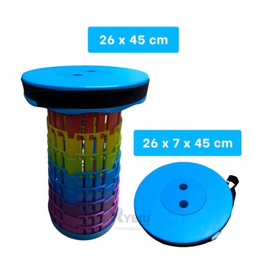 ASIENTO LIGERO Y PLEGABLE PARA JUEGOS AZUL Y+REGALO STICKERS