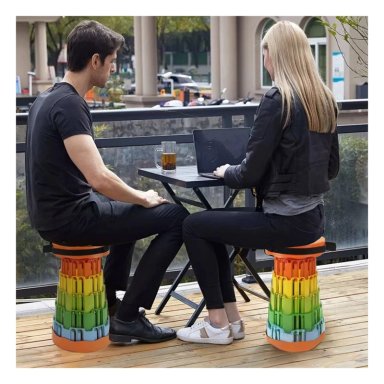 PACK3 ASIENTO MINIMALISTA DE TAPA EN COLOR NARANJA