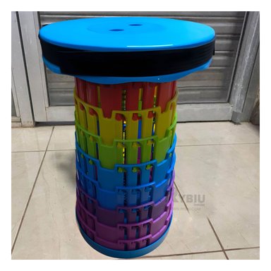 SILLA PLEGABLE Y RESISTENTE DE TAPA AZUL Y+PAPEL DE REGALO