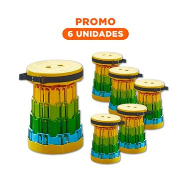 PACK6 SILLON COMPACTO PLEGABLE CON DOBLE SEGURO PORTATIL PARA CASA