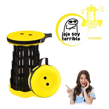 PACK9 SILLA COMPACTA Y FUERTE EN AMARILLO Y+REGALO STICKERS