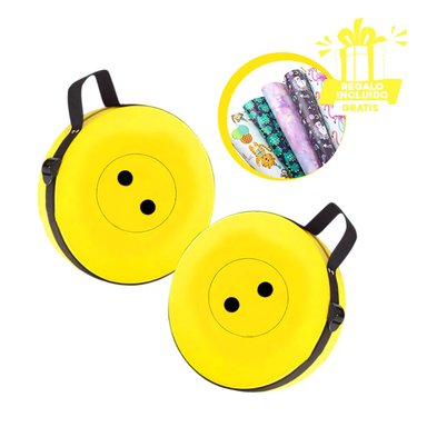 PACK3 ASIENTO TRANSPORTABLE EN AMARILLO Y+PAPEL DE REGALO