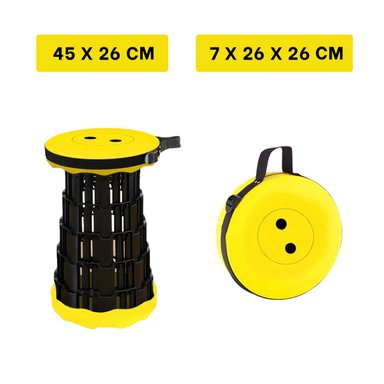 PACK5 SILLA PLEGABLE CON 2 SEGUROS Y TAPA AMARILLO - 5