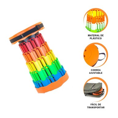 PACK9 ASIENTO MINIMALISTA EN NARANJA Y+BANDERITAS ADHESIVAS - 2