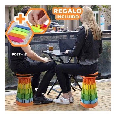 PACK6 SILLA PLEGABLES EN TONO NARANJA Y+BANDERITAS ADHESIVAS