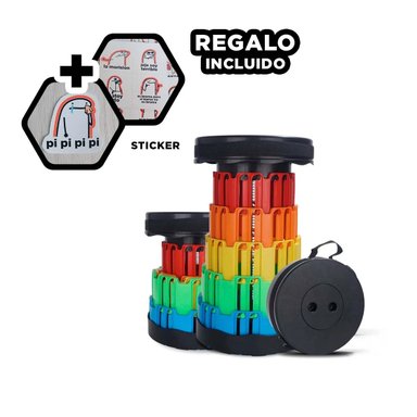PACK5 BANCA VERSATIL EN COLOR NEGRO Y+REGALO STICKERS
