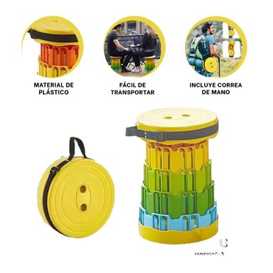 PACK2 SILLA EXTENDIBLE EN AMARILLO Y+BANDERITAS ADHESIVAS - 2