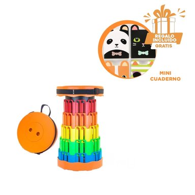 PACK5 ASIENTO MINIMALISTA DE TAPA NARANJA Y+REGALO AGENDITA