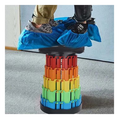 PACK2 ASIENTO PRACTICO CON DOBLE SEGURO PARA CASA Y VISITAS NEGRO MULTICOLOR Y+REGALO STICKER - 3