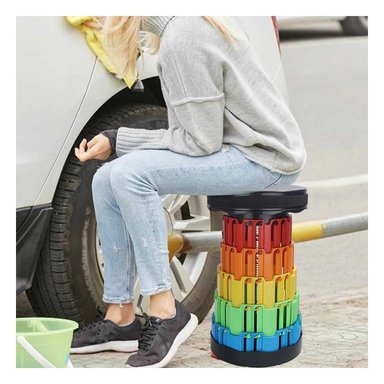 PACK12 BUTACA FUNCIONAL PLEGABLE CON DOBLE SEGURO PARA HOGAR NEGRO MULTICOLOR - 2