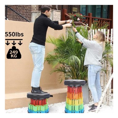 PACK12 BUTACA FUNCIONAL PLEGABLE CON DOBLE SEGURO PARA HOGAR NEGRO MULTICOLOR - 5