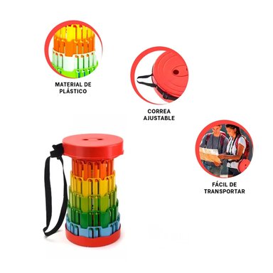 PACK9 BANQUILLO SOLIDO DE COLOR ROJO Y+REGALO STICKERS - 4
