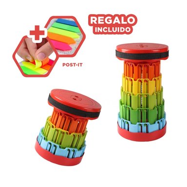 PACK6 SILLA PLEGABLES EN COLOR ROJO Y+BANDERITAS ADHESIVAS