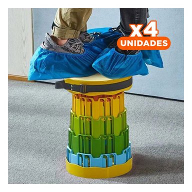 PACK4 MUEBLE LIVIANO PLEGABLE CON DOBLE SEGURO PORTATIL PARA HOGAR