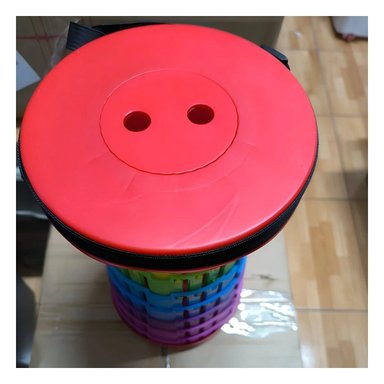 BANCO PLEGABLE PREPARADO PARA VISITAS CON 3 SEGUROS ROJO MULTICOLOR Y+POST IT - 3