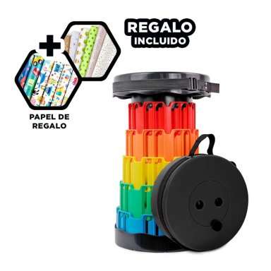 PACK9 SILLA EN NEGRO CENTRO COLORIDO Y+PAPEL DE REGALO