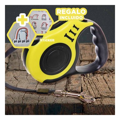 SOGA DE PASEO CON LARGO 3 M EN AMARILLO Y+REGALO STICKERS