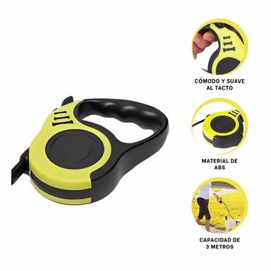 PACK2 CORREA PARA MASCOTAS EN AMARILLO Y+LIGAS DE REGALO