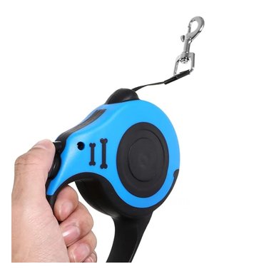 SOGA RETRACTIL PARA PASEAR MASCOTAS 5M EN COLOR AZUL