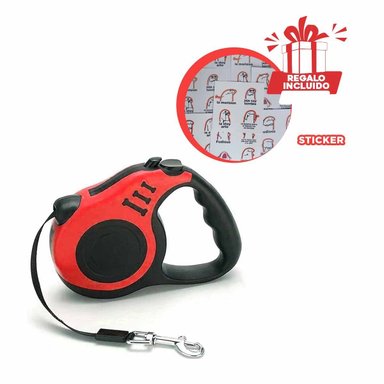 PACK12 CORREA CON EXTENDIBLE EN ROJO Y+REGALO STICKERS