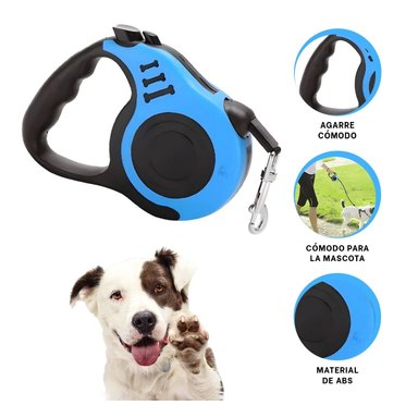 PACK2 CORREA PARA MASCOTAS EN COLOR AZUL Y+LIGAS DE REGALO