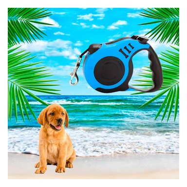 PACK4 CORREA PARA PERROS CON LARGO DE 3 M EN COLOR AZUL