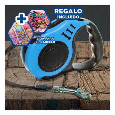 CUERDA LARGA PARA CAN 5M EN AZUL Y+LIGAS DE REGALO