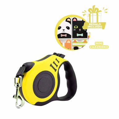 PACK6 SOGA RETRACTIL DE 3 M EN AMARILLO Y+REGALO AGENDITA