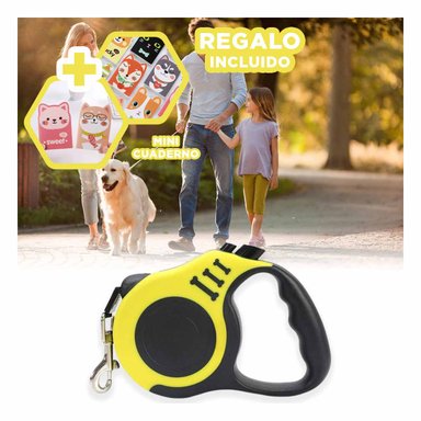SOGA PARA SALIR CON CANES 5M AMARILLO Y+REGALO AGENDITA