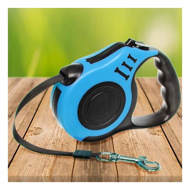 PACK4 CORREA RETRACTIL PARA ENTRENAR PETS 5M EN COLOR AZUL