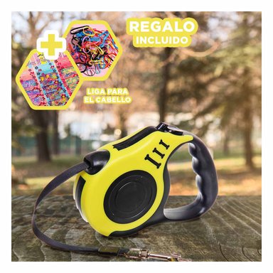 PACK12 CORREA PARA CANES 5M AMARILLO Y+LIGAS DE REGALO