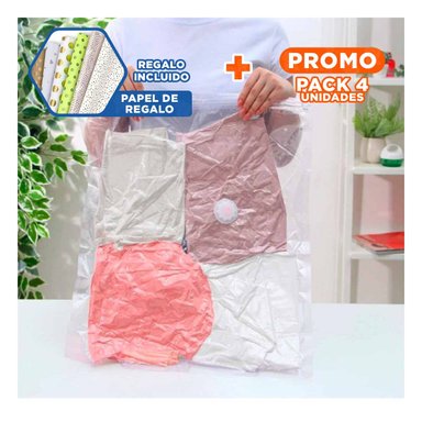 PACK4 ENVOLTORIO SELLADO HOGAR 50 X 60 CM COLOR ANARANJADO PARA ORGANIZACION Y+PAPEL REGALO