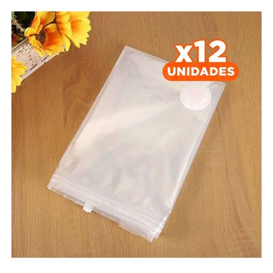 PACK12 PROTECTOR AL VACIO HOGAR 50 X 60 CM COLOR ANARANJADO PARA ORGANIZACION