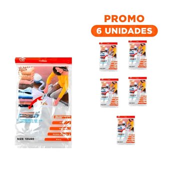 PACK6 ENVOLTORIO ORGANIZADOR HOGAR 50 X 60 CM COLOR ANARANJADO PARA ORDEN